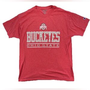 Ohio State Buckeyes T Shirt Medium Red Champion Football Sportswear College Y2K